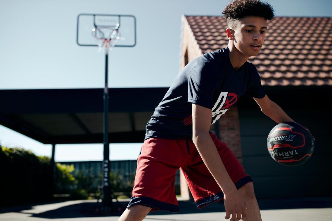 Adult Basketball R900 Durable and Very Grippy, Red/Black, No Color, large image number 10