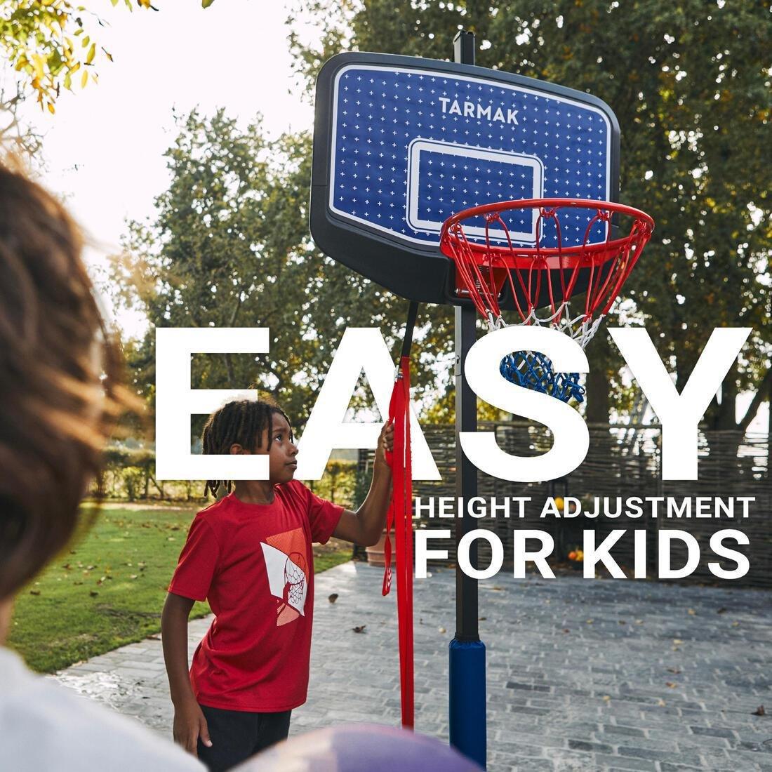 Kids Unisex Adjustable (1.6M To 2.2M) Basketball Hoop On Stand - K900, Blue, No Color, large image number 1