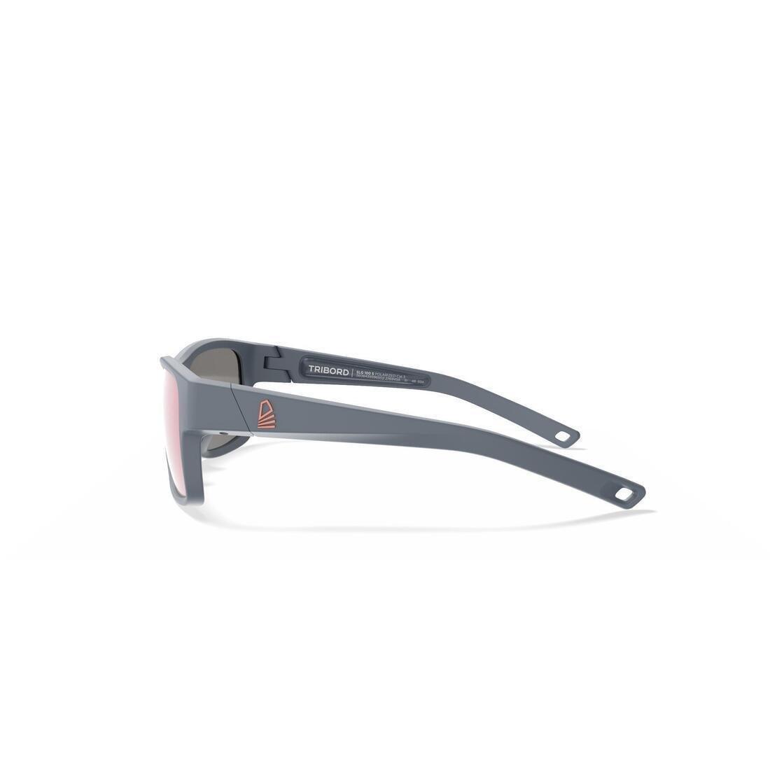 TRIBORD - Sailing Floating Polarised Sunglasses Sailing 100, Storm Grey