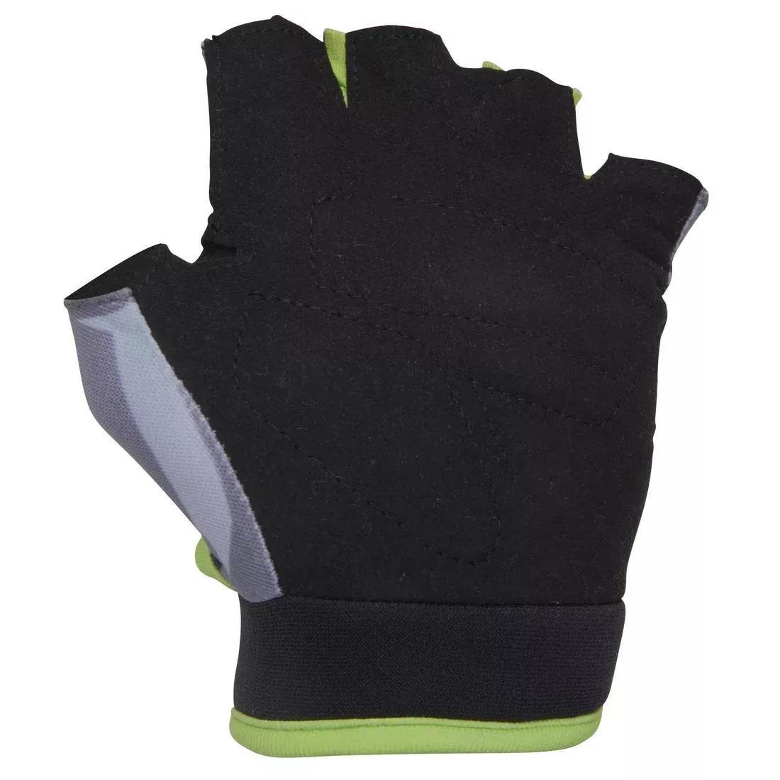 Kids' Fingerless Cycling Gloves, Princess, Orange, , large image number 9