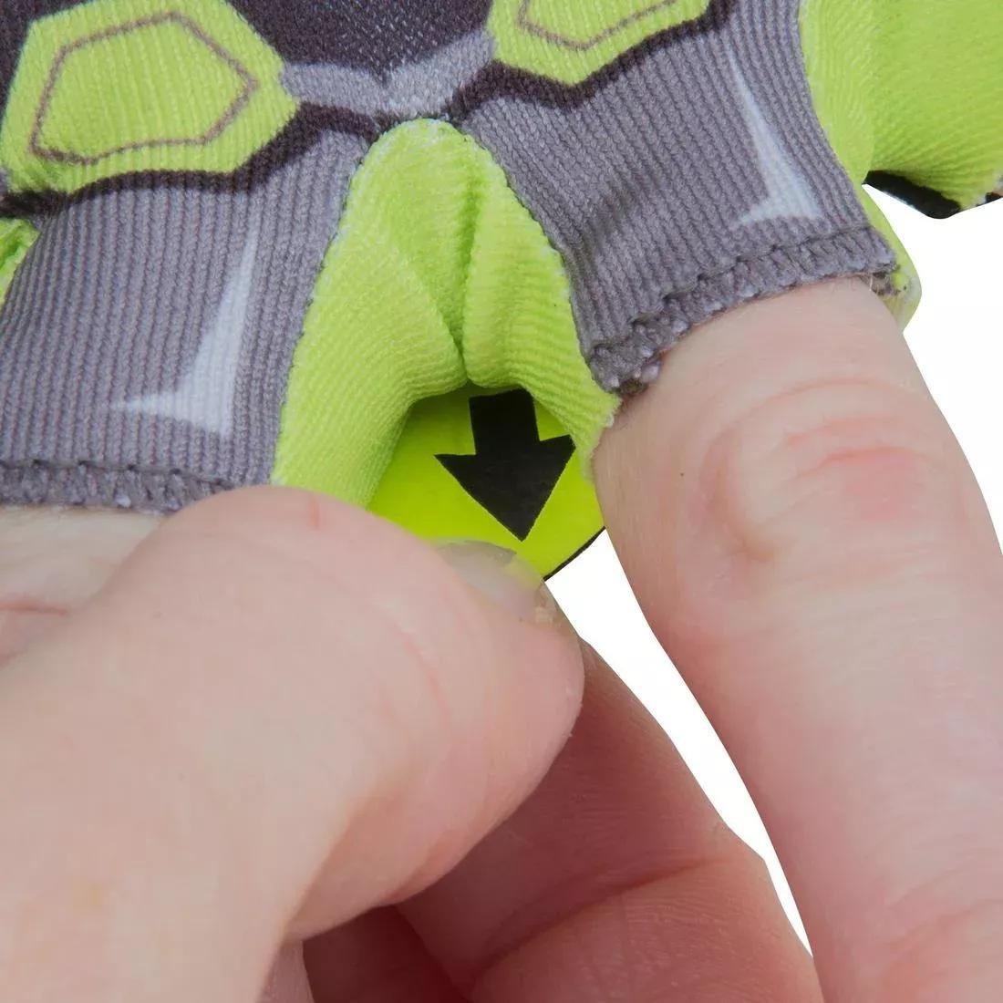 Kids' Fingerless Cycling Gloves, Princess, Orange, , large image number 11