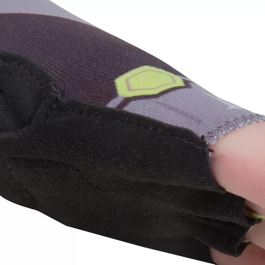 Kids' Fingerless Cycling Gloves, Princess, Orange, , large image number 12