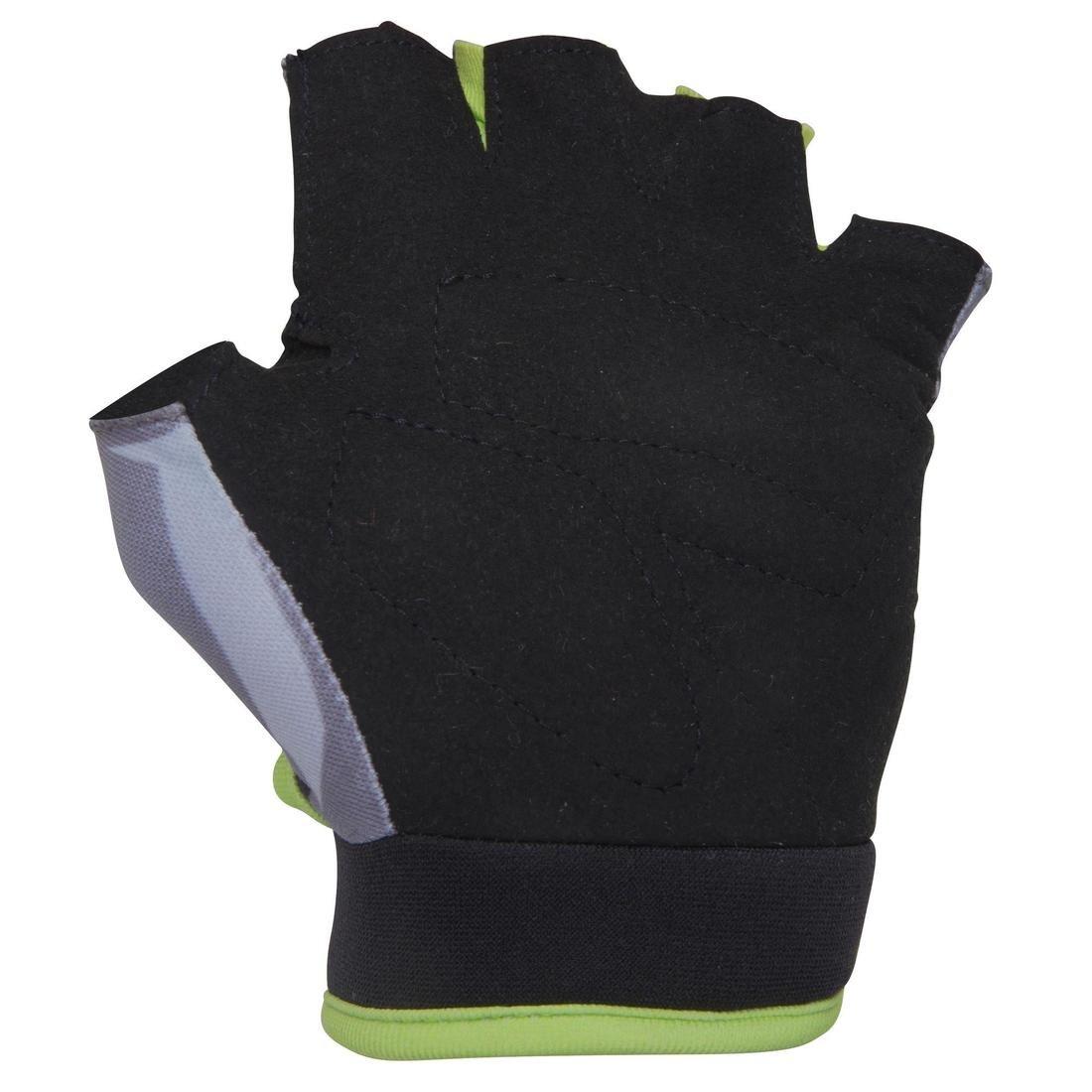 Kids' Fingerless Cycling Gloves, Princess, Black, No Color, large image number 2