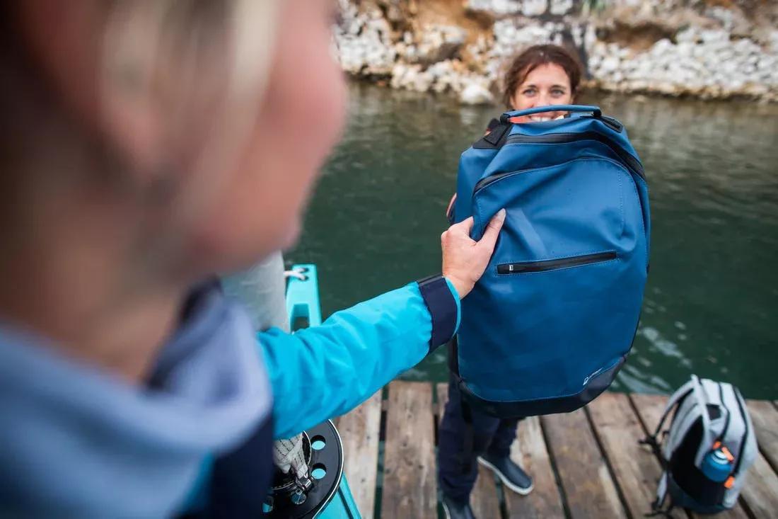 PETROL BLUE Water-repellent backpack 25 litres, No Color, large image number 8
