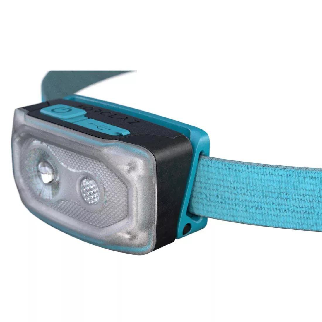 FORCLAZ - Rechargeable Bivouac Head Torch - Bivouac 500 USB, Grey Blue