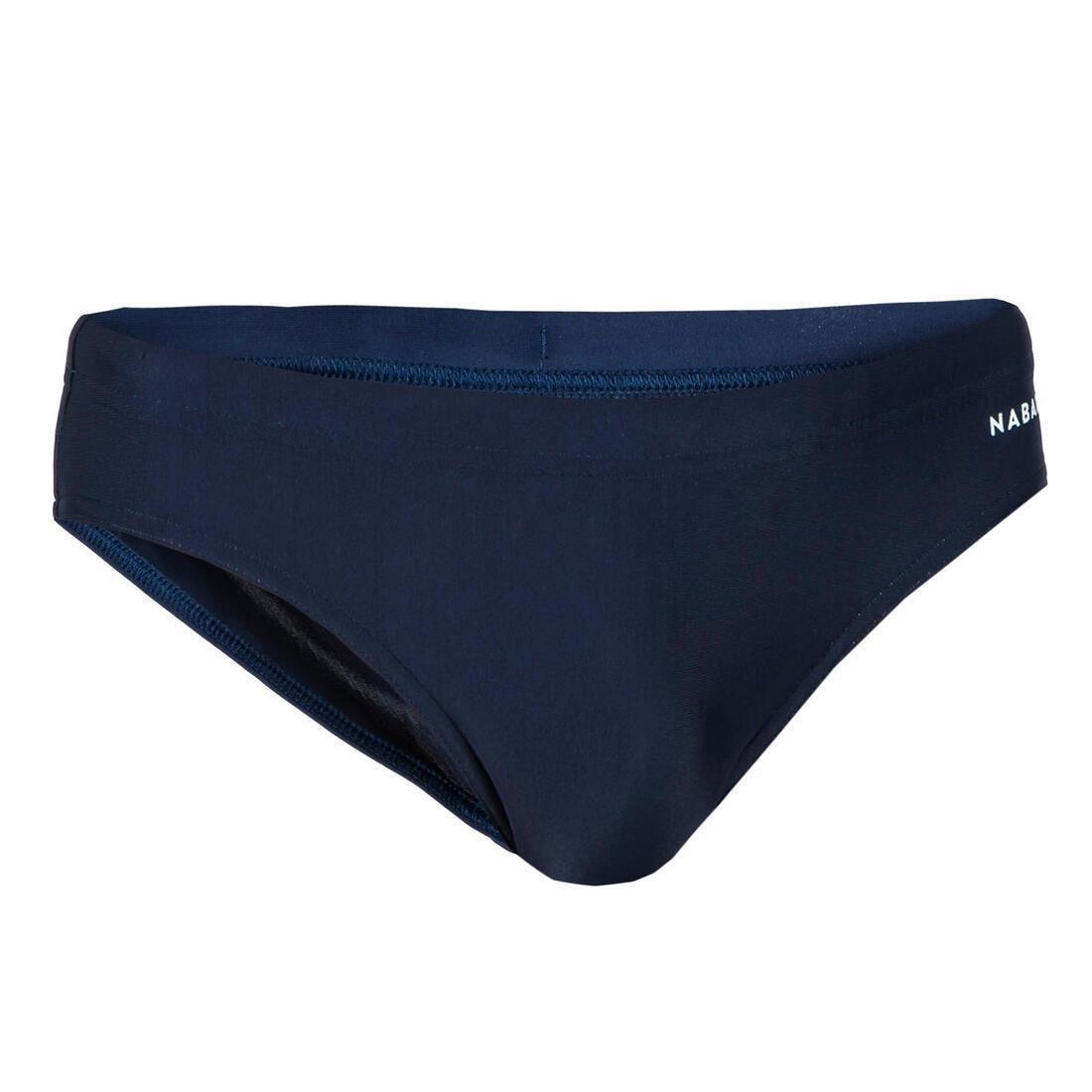 NAVY BLUE Boys' Swimming Swim Trunks 100 Basic - Navy Blue, , large image number 1