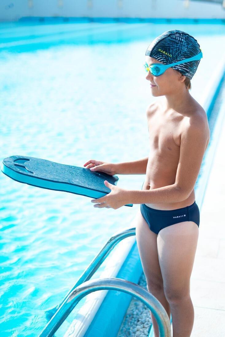 NAVY BLUE Boys' Swimming Swim Trunks 100 Basic - Navy Blue, No Color, large image number 5