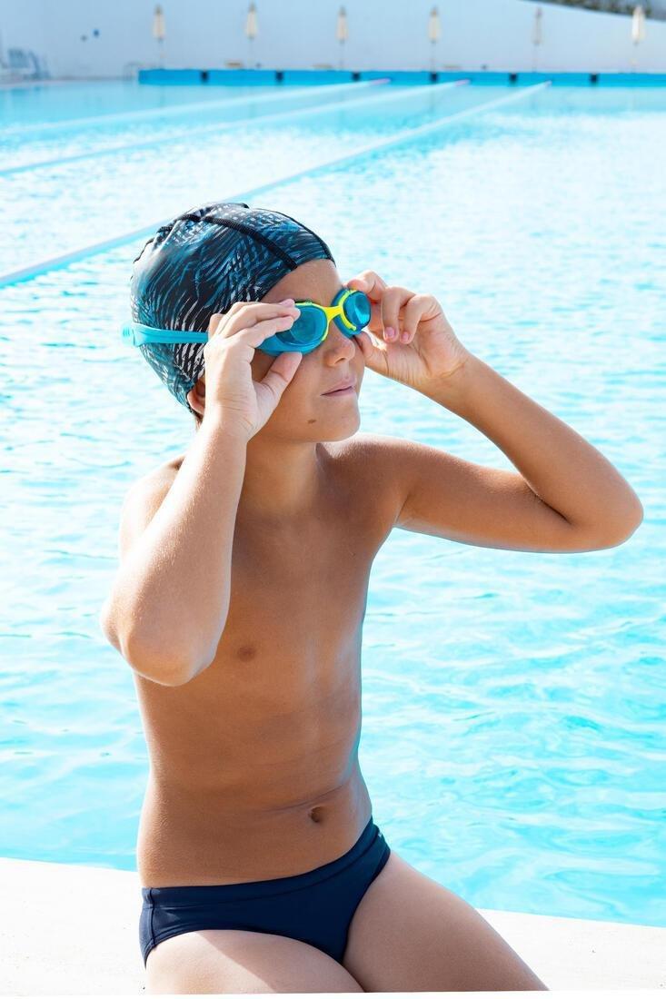 NAVY BLUE Boys' Swimming Swim Trunks 100 Basic - Navy Blue, , large image number 6
