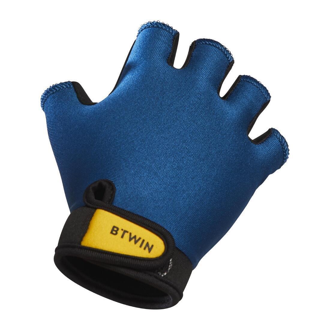 Kids Fingerless Cycling Gloves - Robot, Blue, No Color, large image number 3