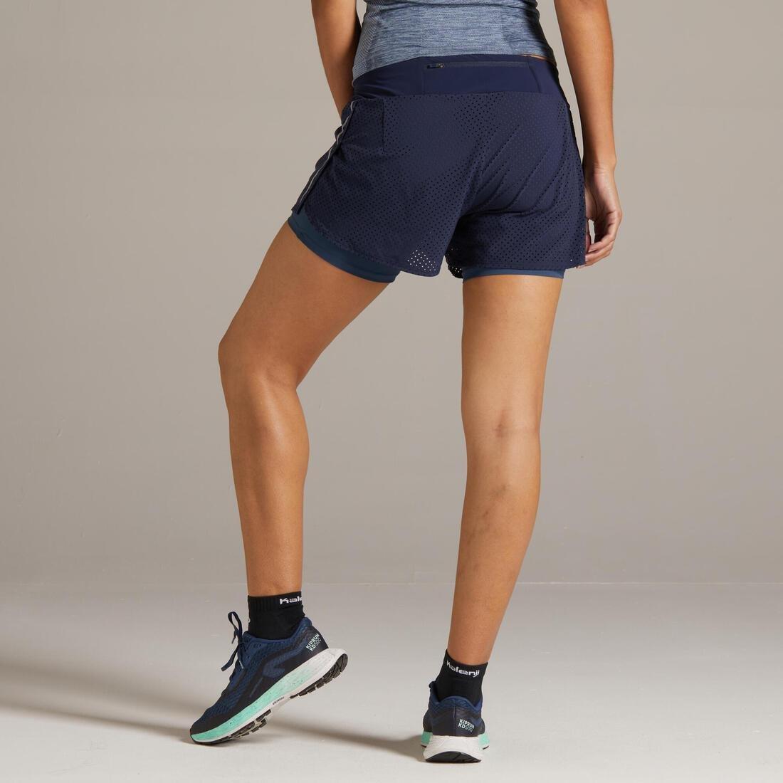 Women 2-In-1 Performance Running Shorts + Tights, Black, , large image number 10