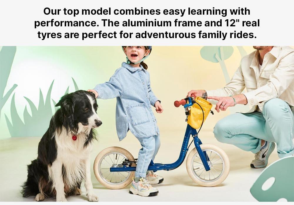 Kids Unisex 12 Inch Balance Bike Run Ride - 900, Prussian Blue, No Color, large image number 19