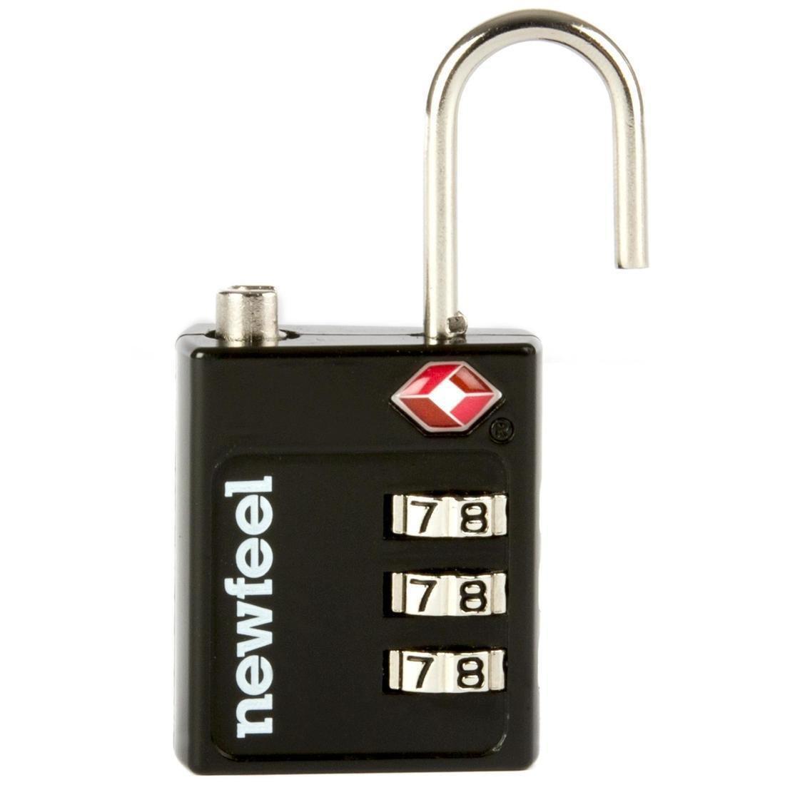 Trekking Code Pad Lock Forclaz Travel Tsa, Black, No Color, large image number 2