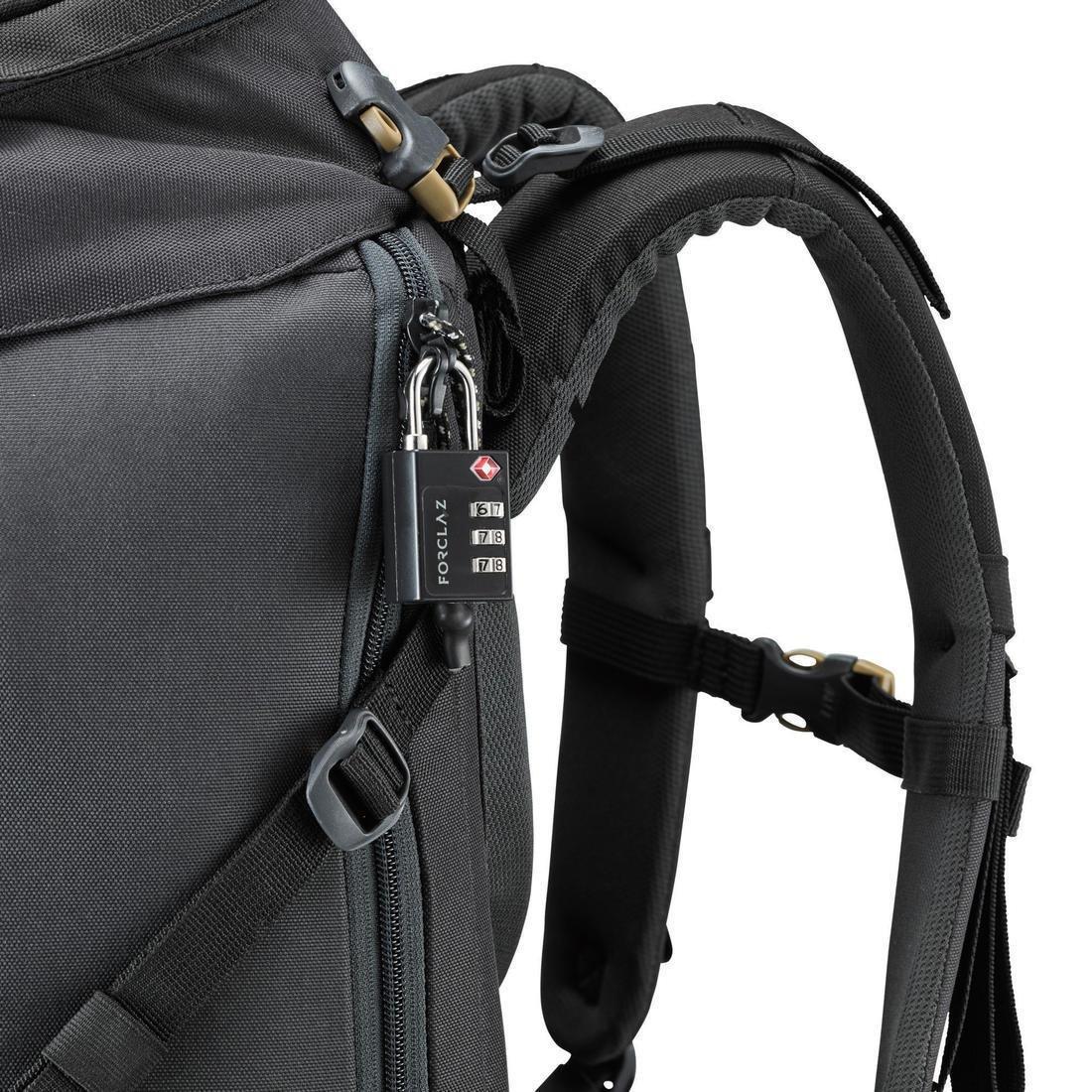Trekking Code Pad Lock Forclaz Travel Tsa, Black, No Color, large image number 10