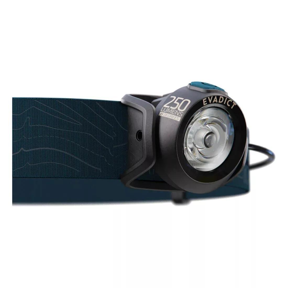 KALENJI--HEADLAMP TRAIL ONTRAI L 250 DARK BLUE, No Color, large image number 2