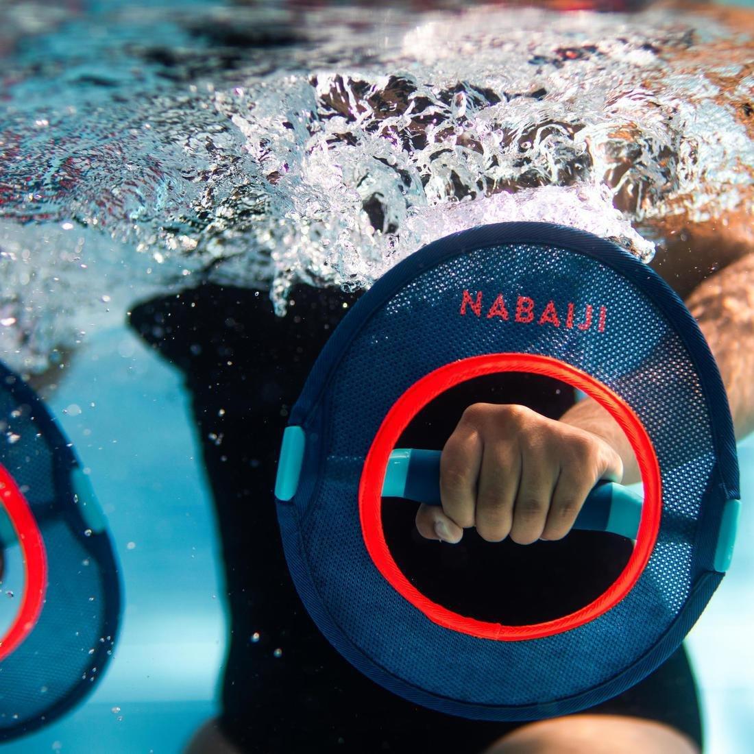 Pullpush Mesh Aquafit Pair of Dumbbells, Blue, No Color, large image number 5