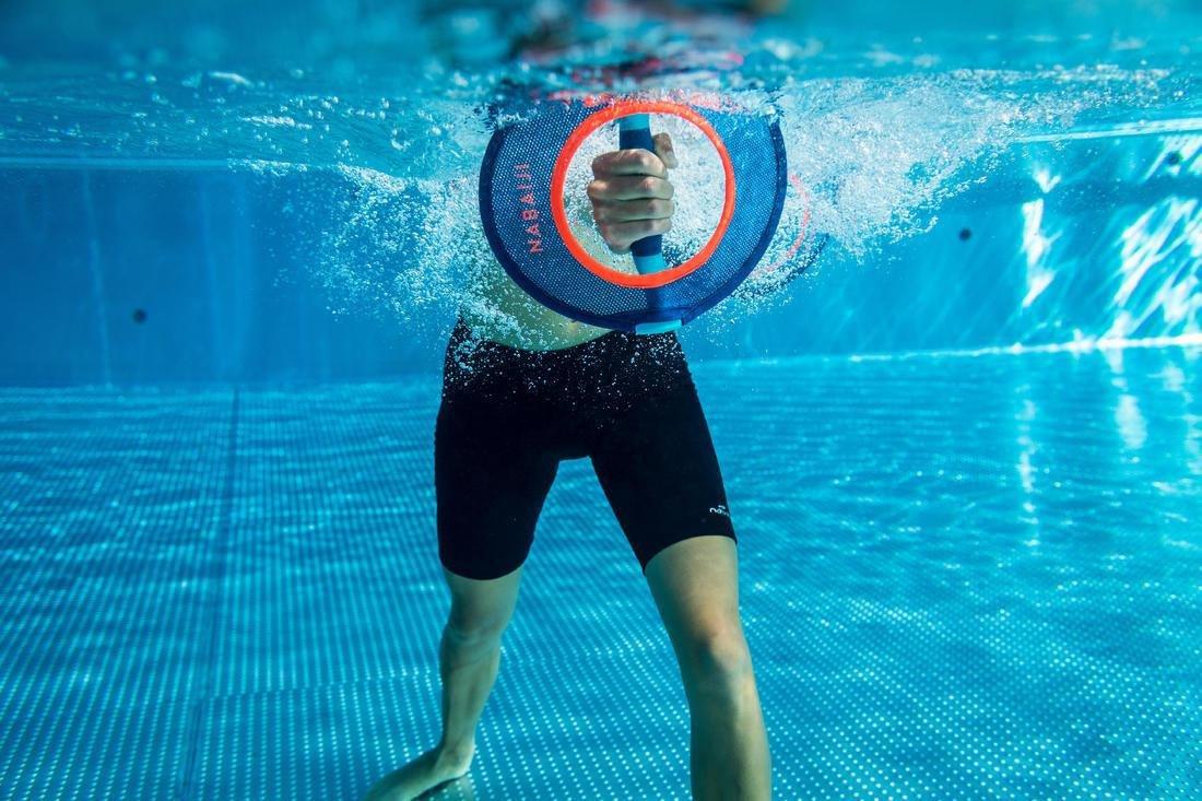 Pullpush Mesh Aquafit Pair of Dumbbells, Blue, No Color, large image number 9