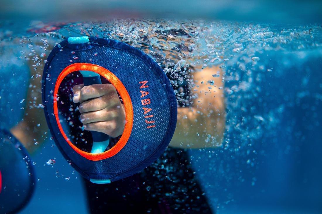 Pullpush Mesh Aquafit Pair of Dumbbells, Blue, No Color, large image number 11