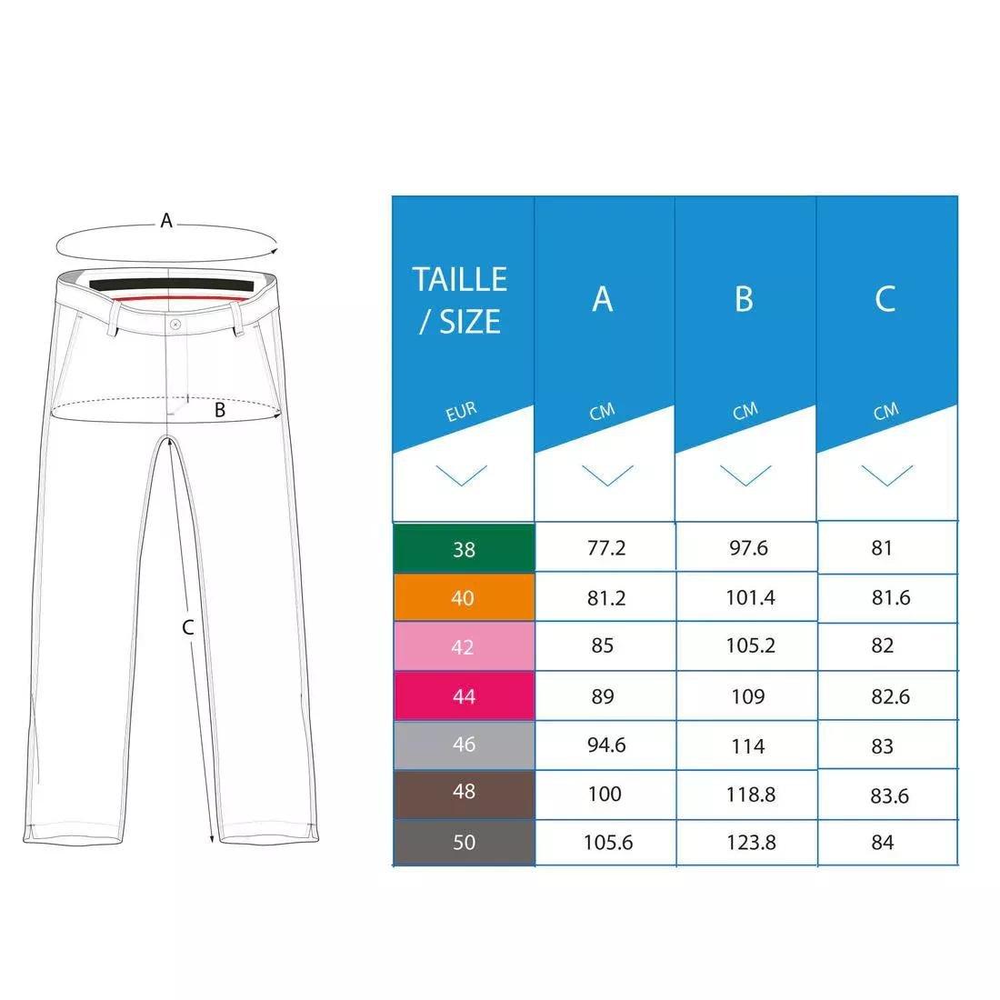 NAVY BLUE MEN'S GOLF TROUSERS - WW500, No Color, large image number 4