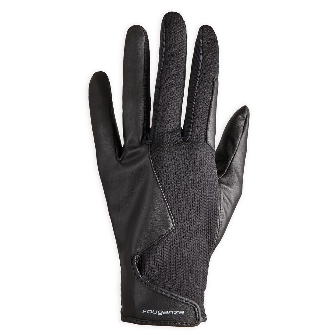 560 Women's Horse Riding Gloves, Black, , large image number 0