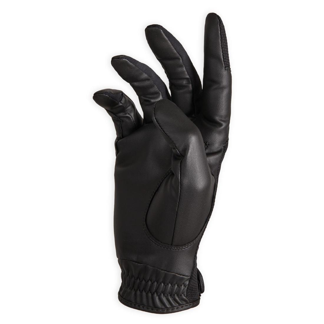 560 Women's Horse Riding Gloves, Black, , large image number 2