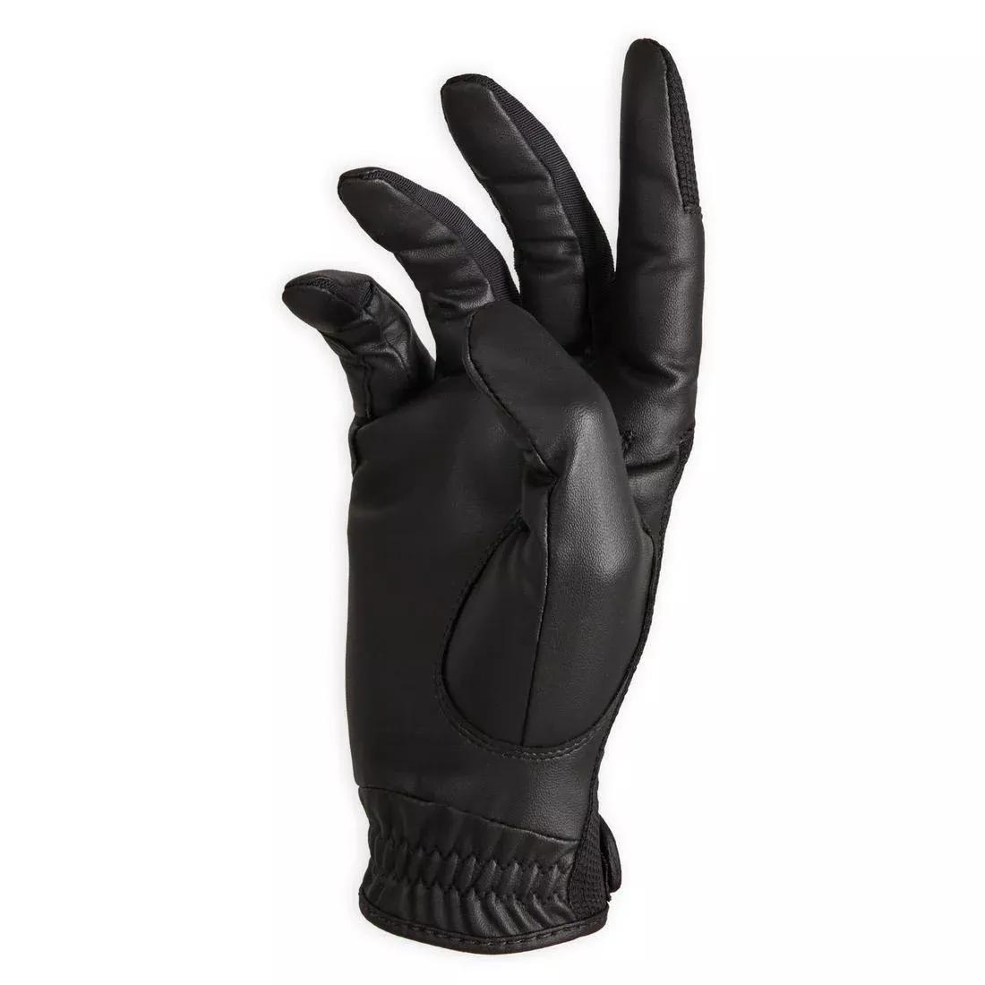 560 Women's Horse Riding Gloves, Black, No Color, large image number 7