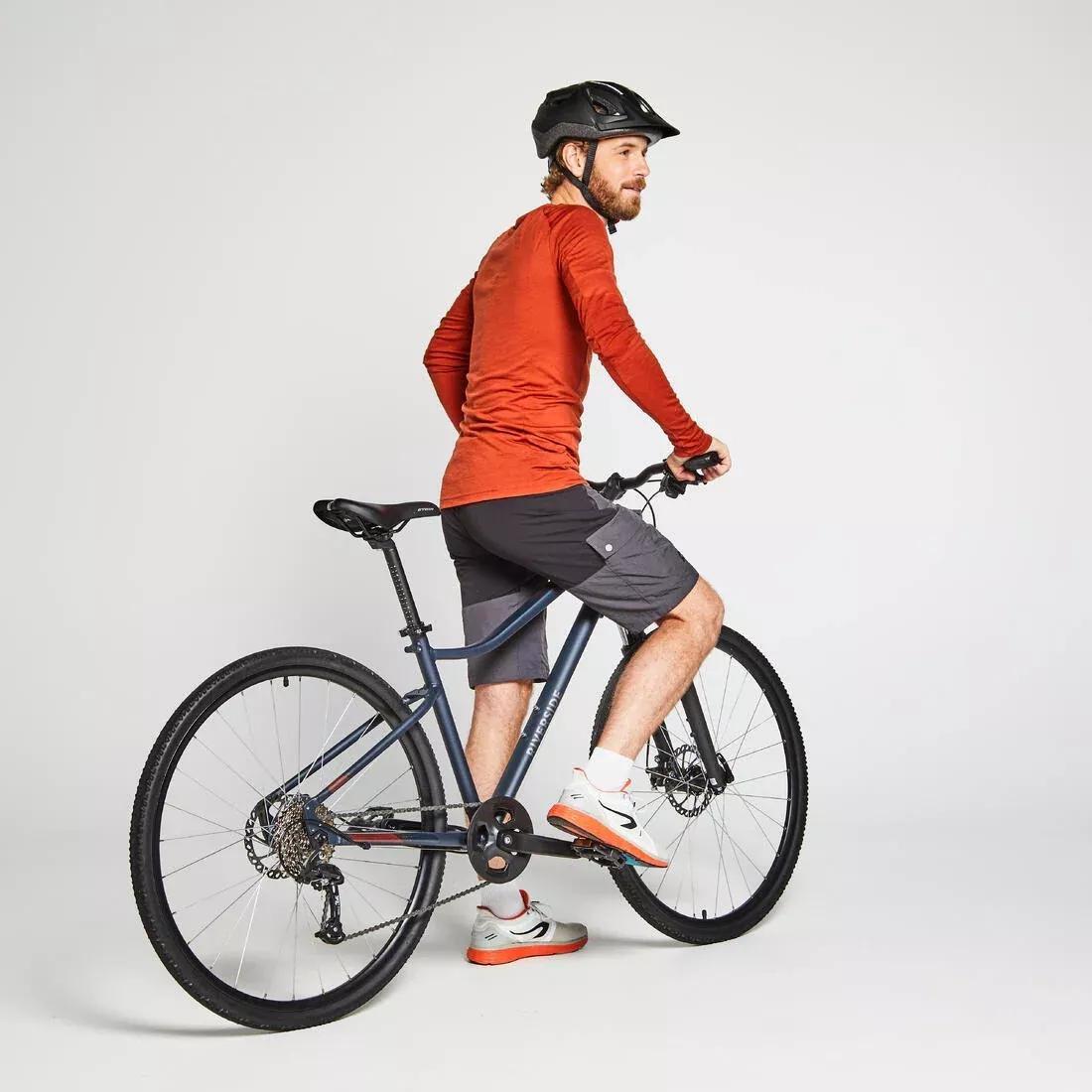 Riverside Hybrid Bike - 500, Navy, No Color, medium