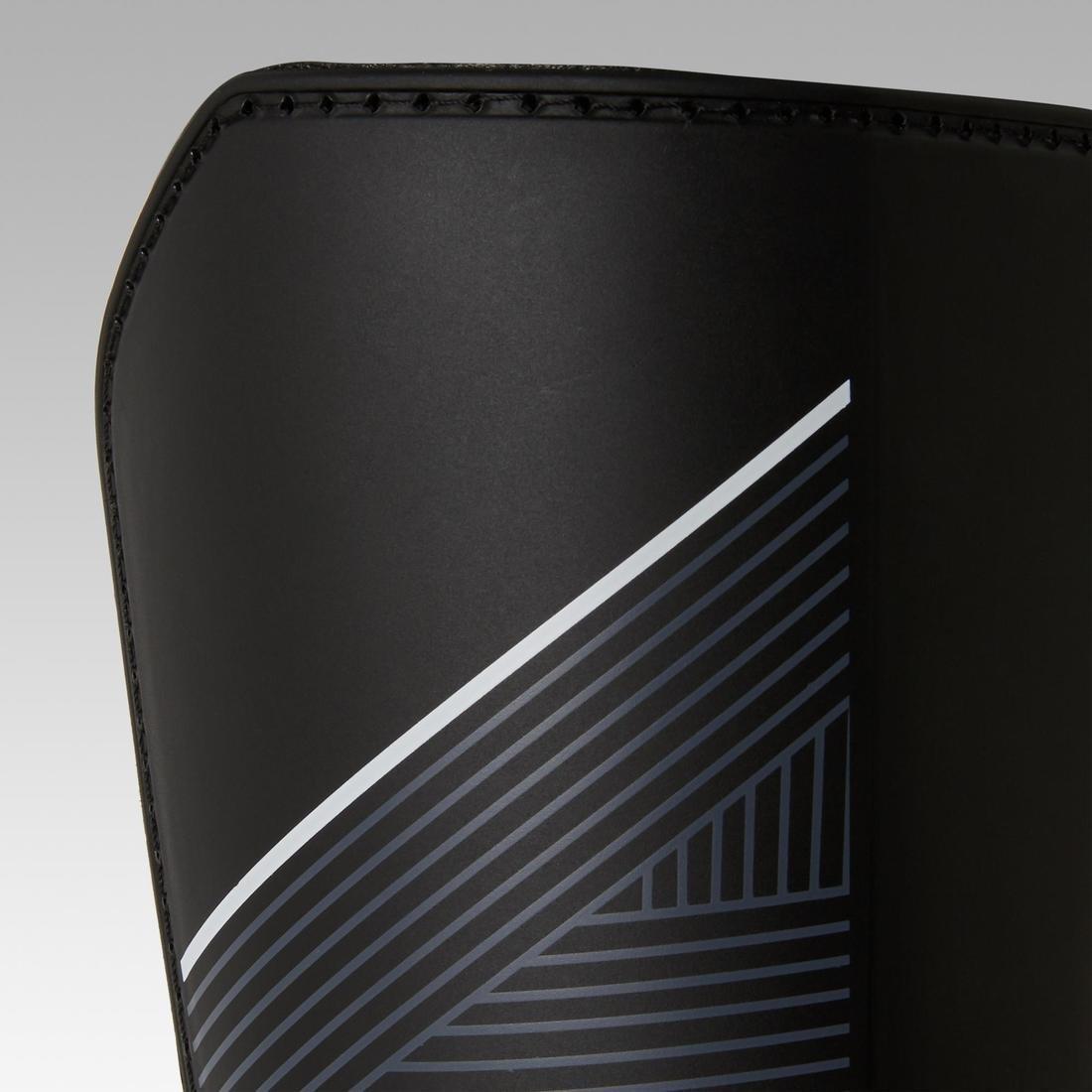 F140 Adult Football Shin Pads (Detachable Ankle Pad), Black, No Color, large image number 4