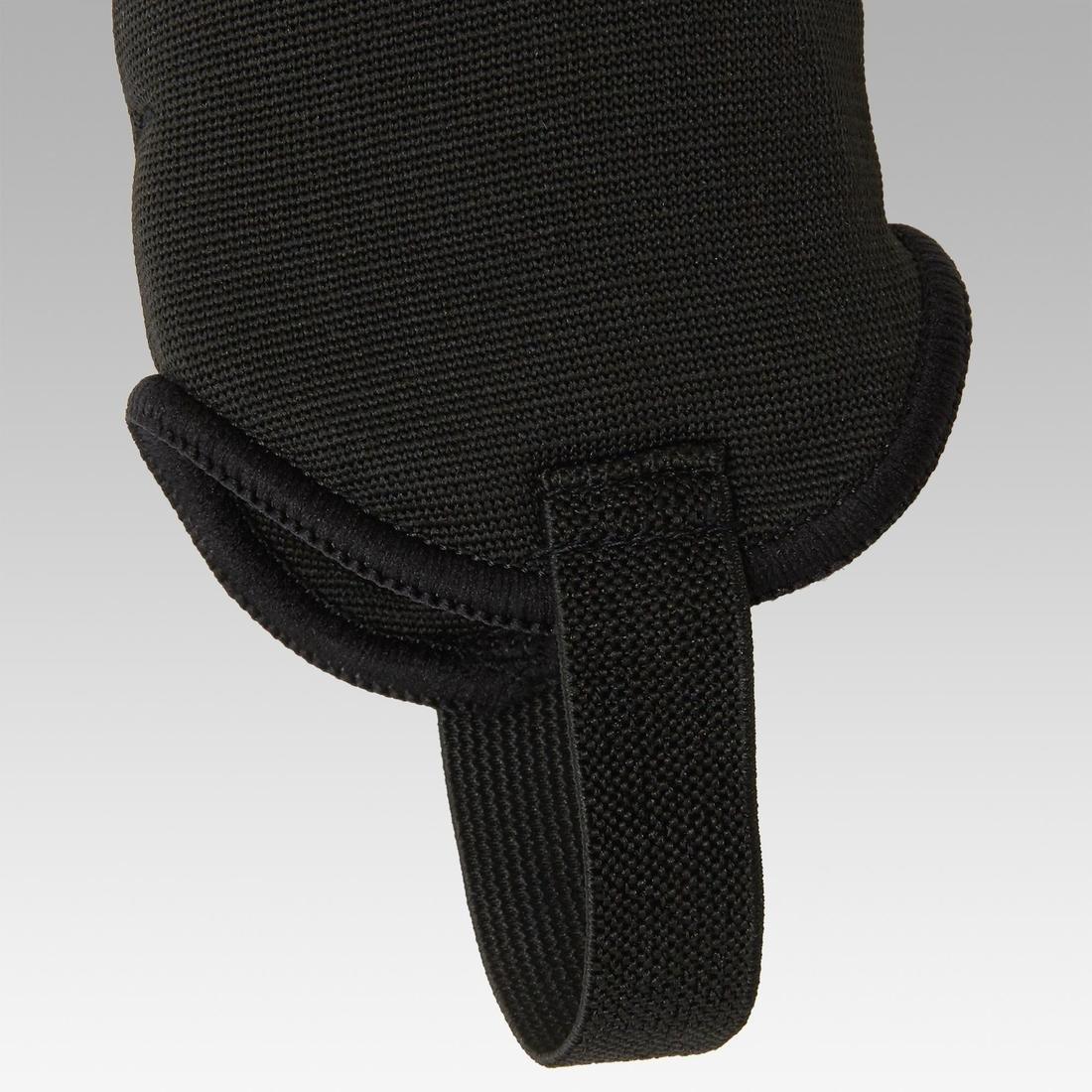 F140 Adult Football Shin Pads (Detachable Ankle Pad), Black, No Color, large image number 5