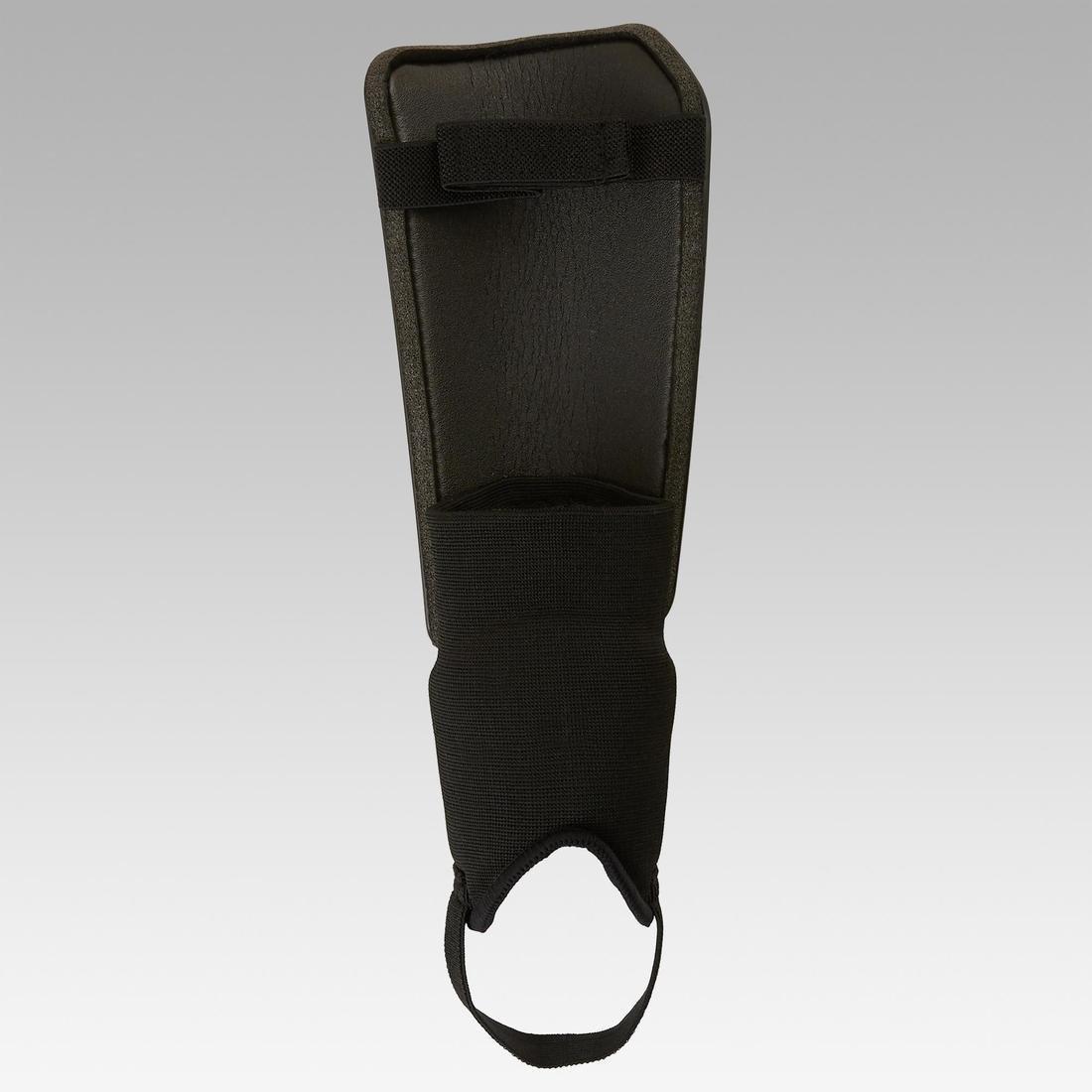 F140 Adult Football Shin Pads (Detachable Ankle Pad), Black, No Color, large image number 10