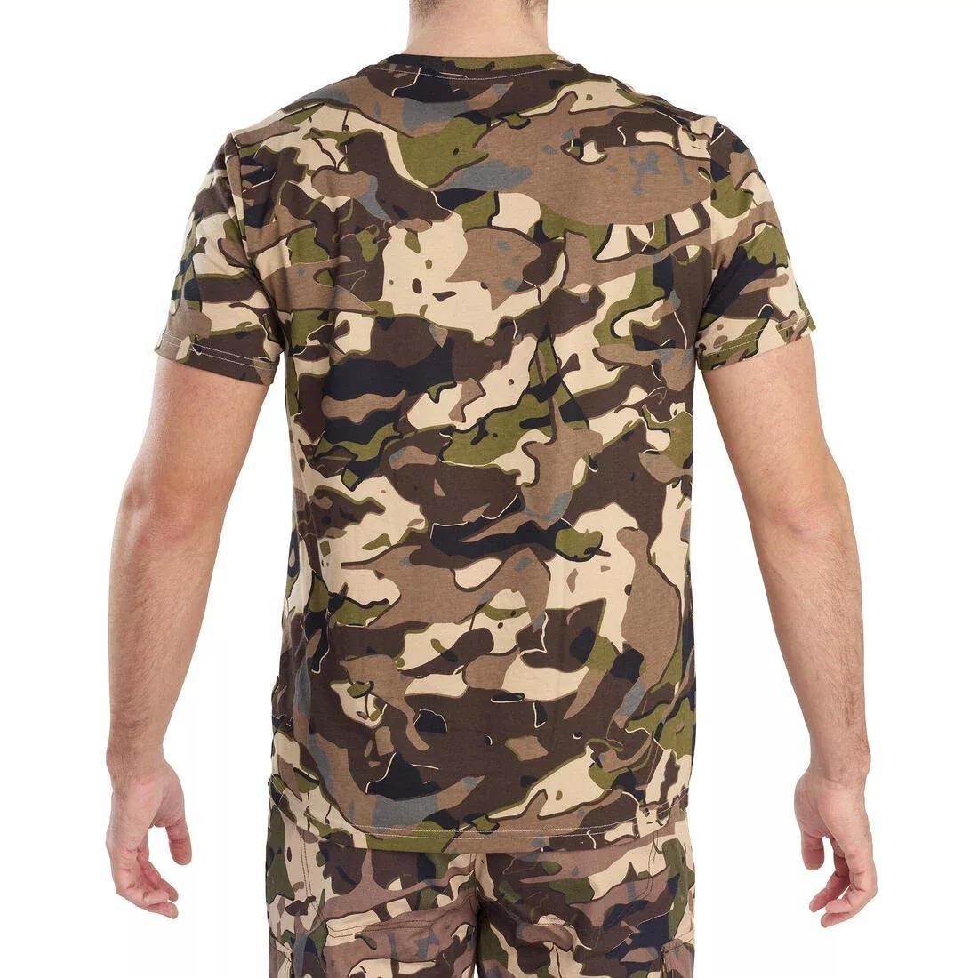 SOLOGNAC--T-SHIRT MC SG100 CAM O WD V1 BROWN, , large image number 1