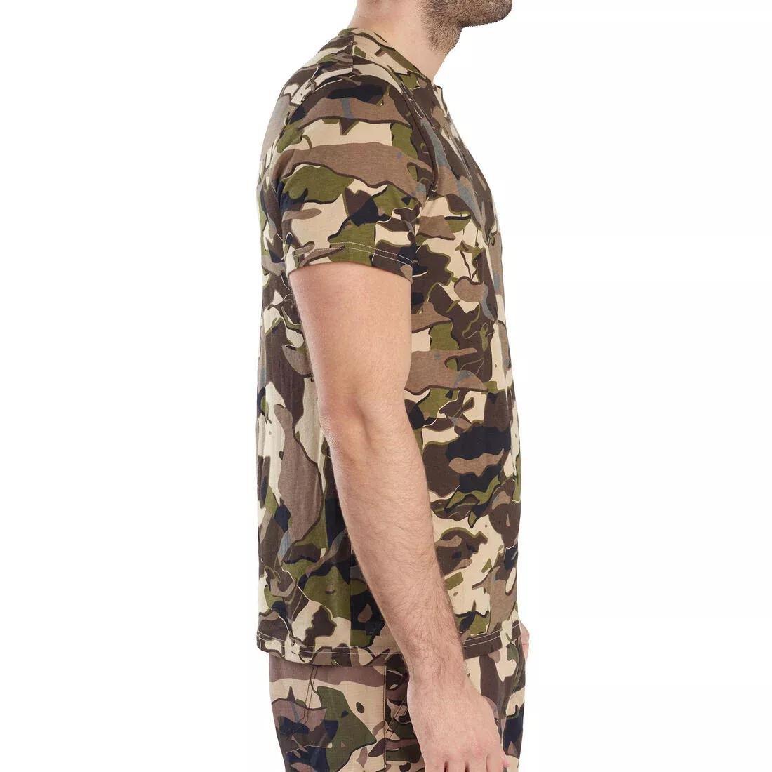 SOLOGNAC--T-SHIRT MC SG100 CAM O WD V1 BROWN, , large image number 3
