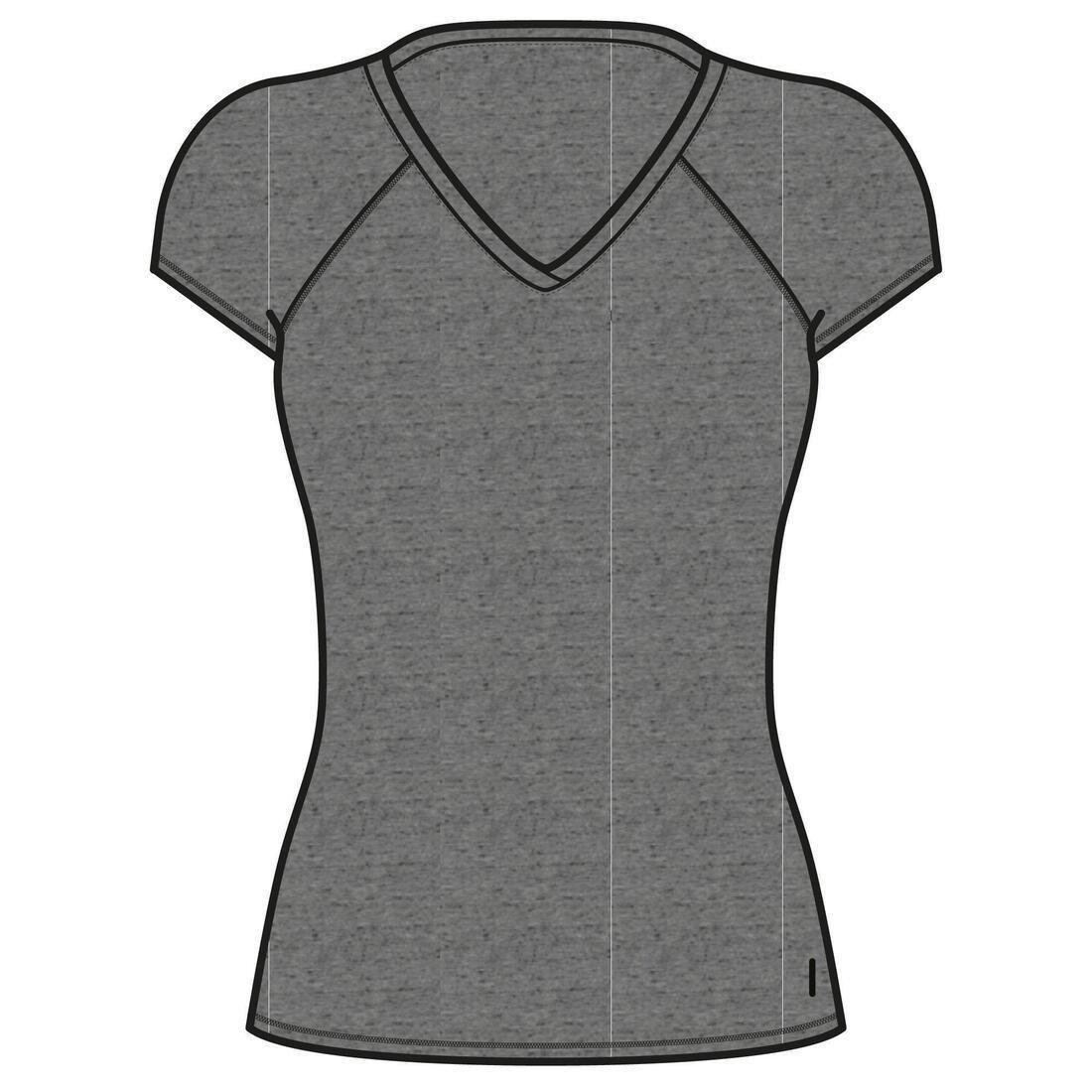 Slim Fit Stretch Cotton Fitness T-Shirt, Snow White, , large image number 1