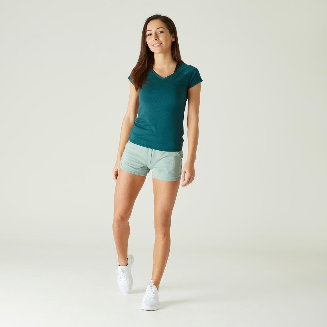 Slim Fit Stretch Cotton Fitness T-Shirt, Black, No Color, large image number 13