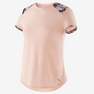 DOMYOS - Girls Breathable Short-Sleeved Gym T-Shirt500, Fluo Peach