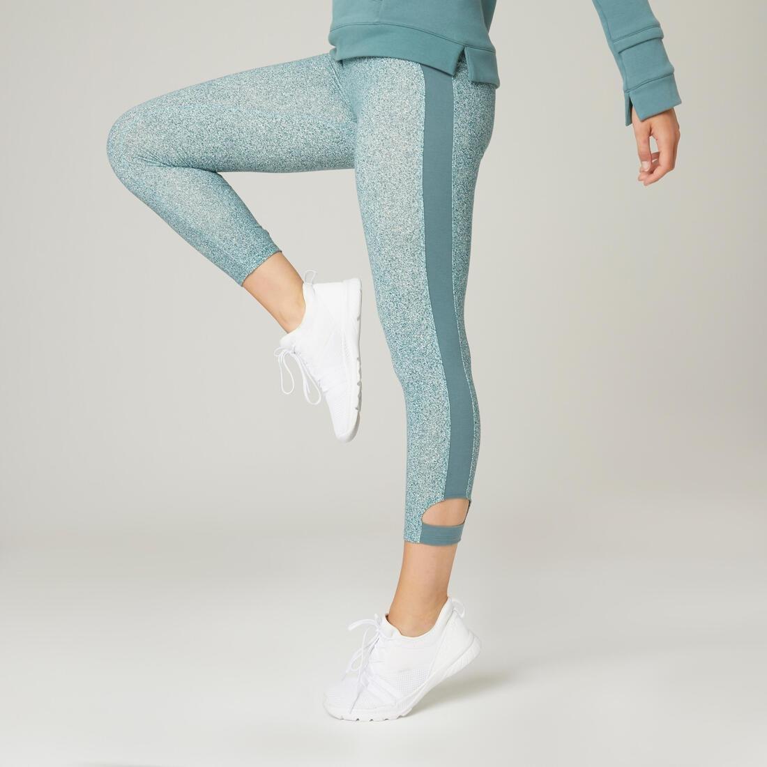 Women Cotton Blend Gym Legging - High Waist 510, Green, No Color, large image number 1