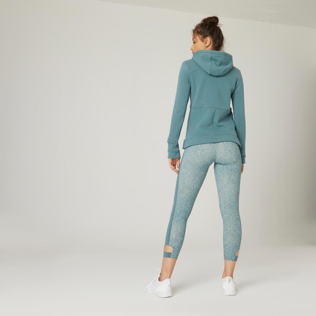 Women Cotton Blend Gym Legging - High Waist 510, Green, No Color, large image number 2