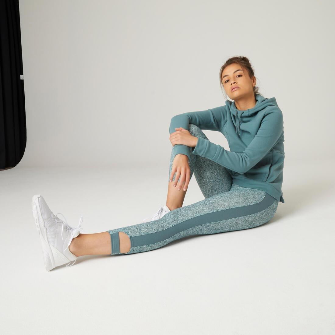 Women Cotton Blend Gym Legging - High Waist 510, Green, No Color, large image number 3