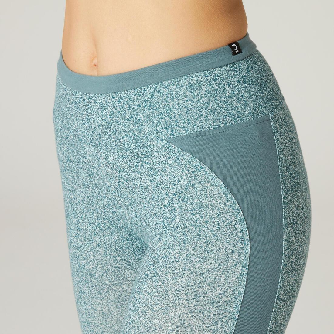 Women Cotton Blend Gym Legging - High Waist 510, Green, No Color, large image number 5