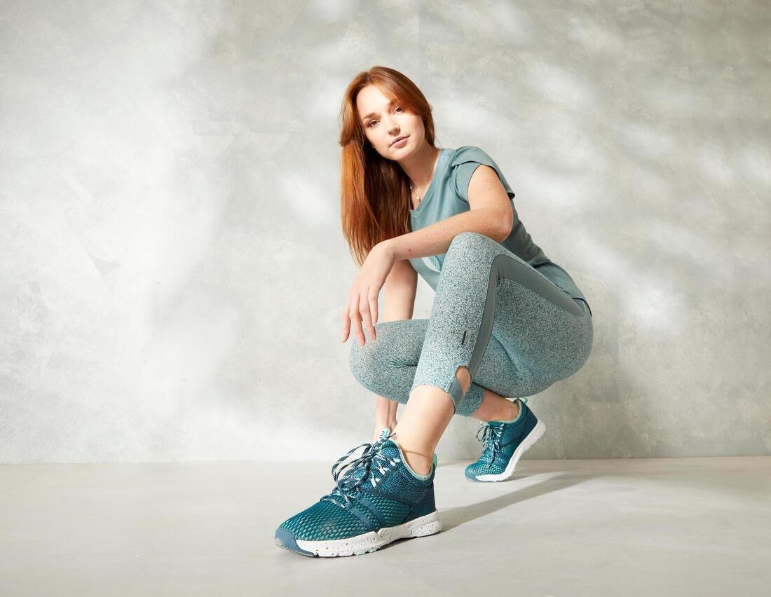 Women Cotton Blend Gym Legging - High Waist 510, Green, No Color, large image number 7