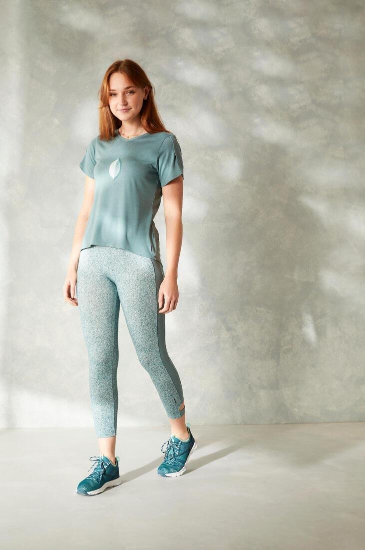 Women Cotton Blend Gym Legging - High Waist 510, Green, No Color, large image number 8