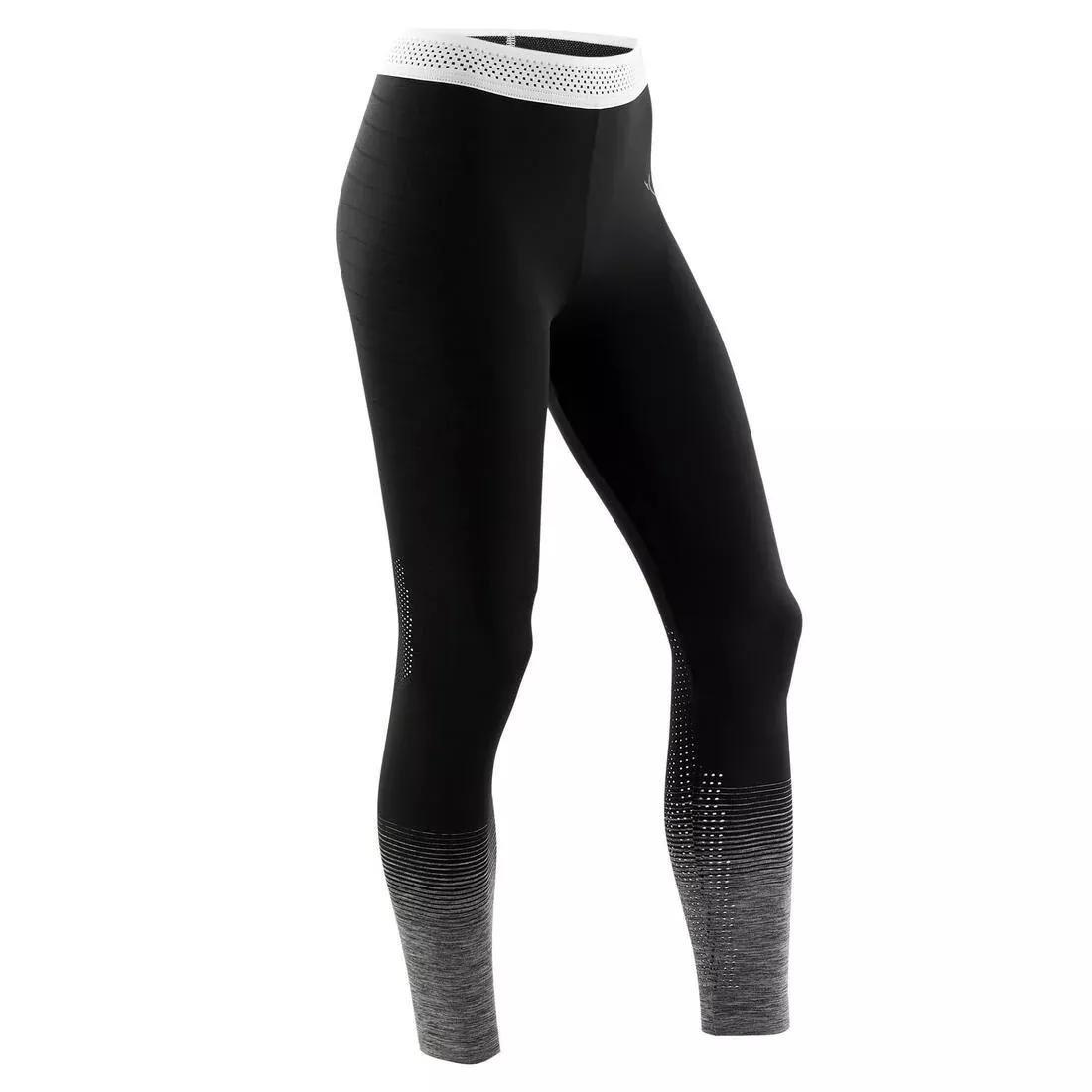 Kids Girls Seamless Leggings, Black, , large image number 1