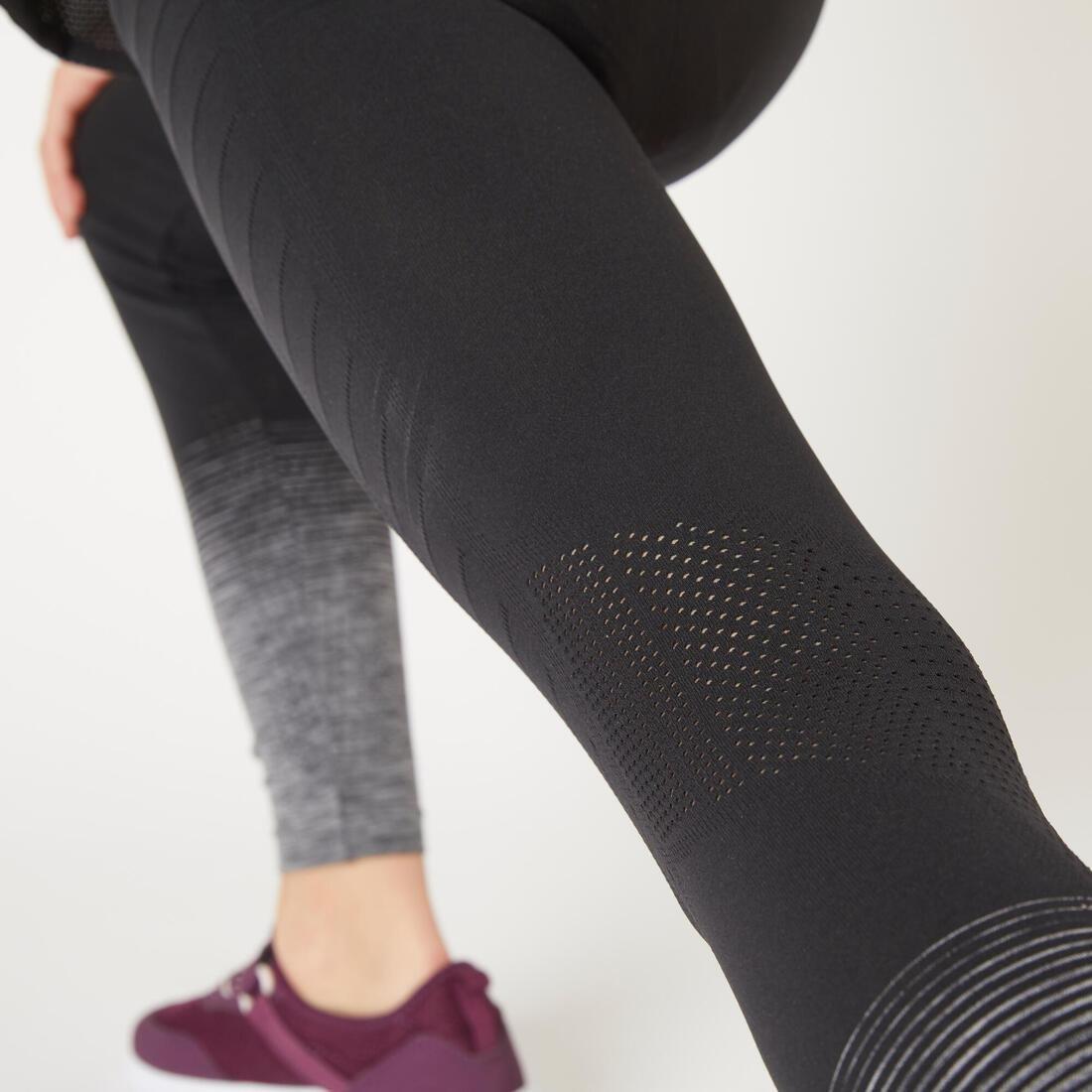 Kids Girls Seamless Leggings, Black, , large image number 5