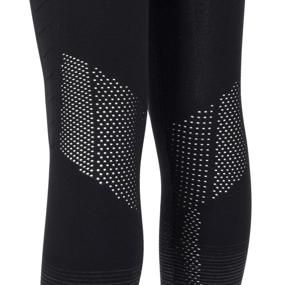 DOMYOS - Girls' Seamless Leggings, Black