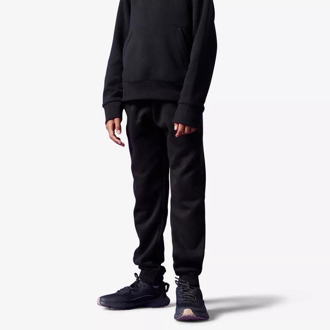 Kids Basic Jogging Bottoms with Pockets, Black, , large image number 0