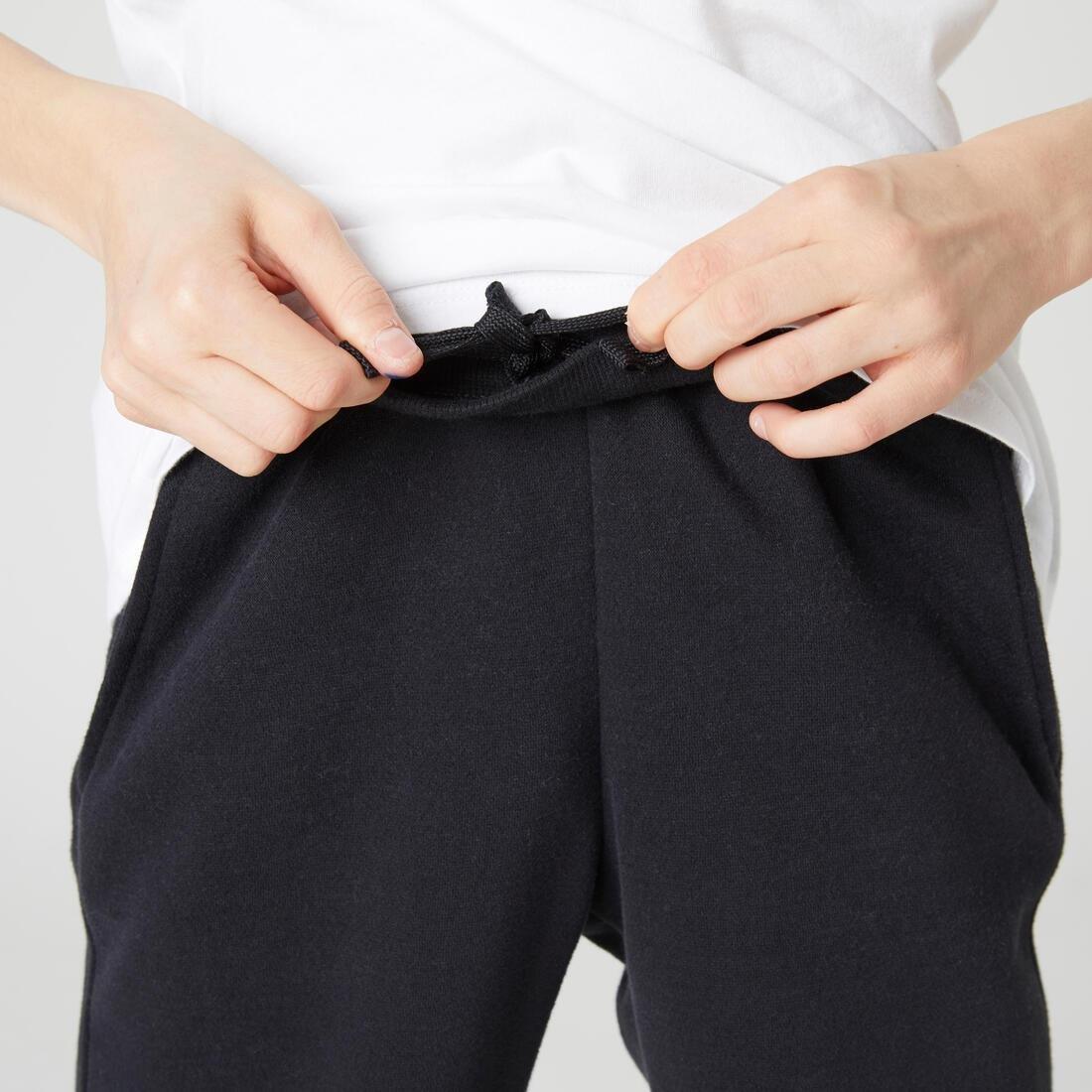 Kids Basic Jogging Bottoms with Pockets, Black, , large image number 1