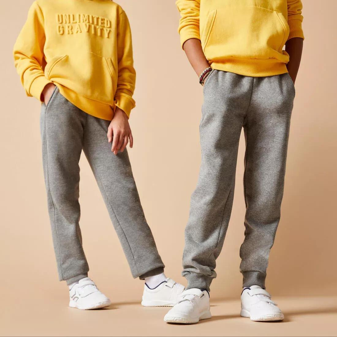 Kids' Warm Jogging Bottoms, Grey, , large image number 9