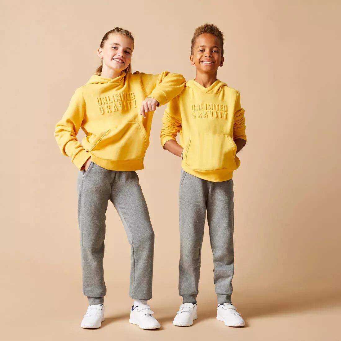 Kids' Warm Jogging Bottoms, Grey, , large image number 10