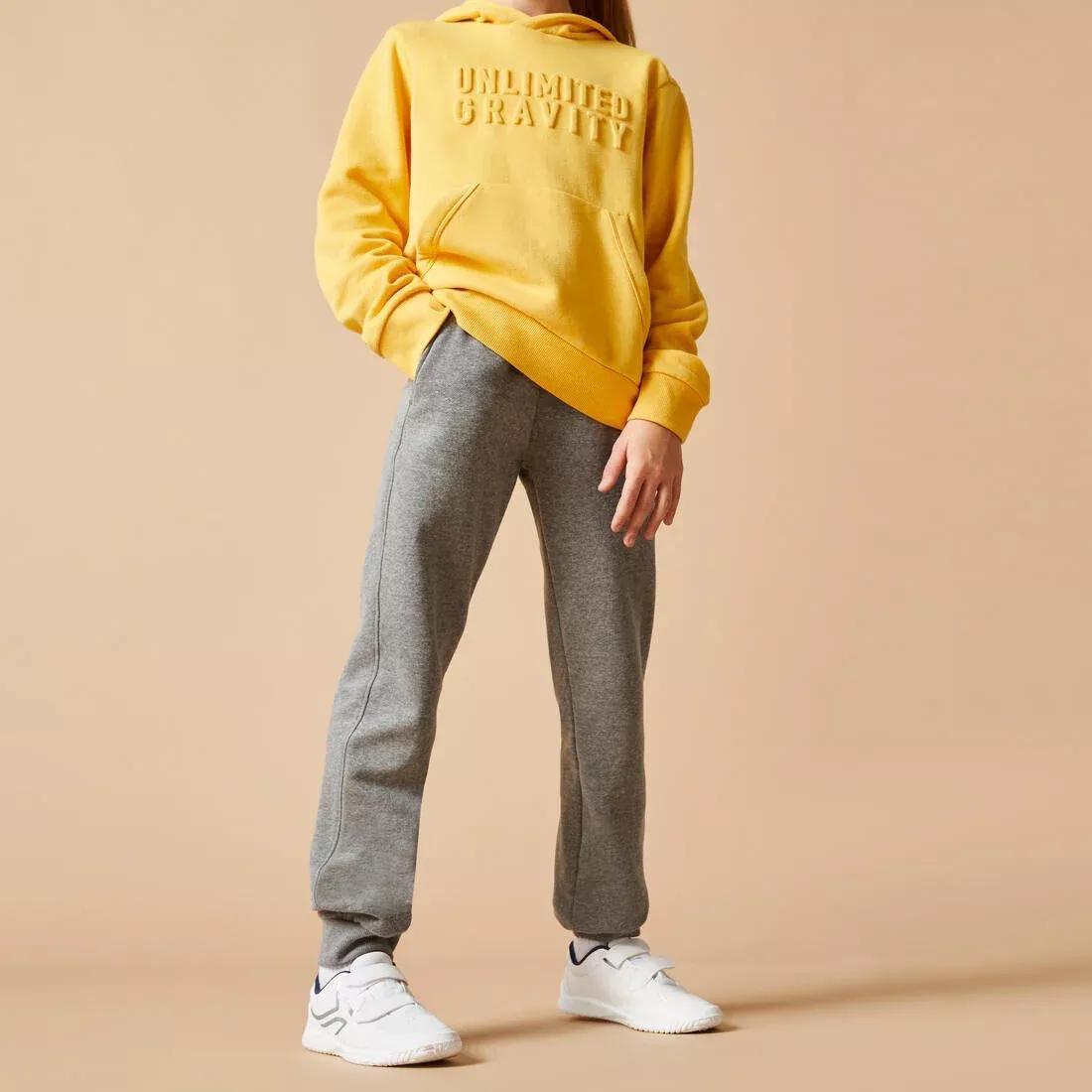 Kids' Warm Jogging Bottoms, Grey, , large image number 11
