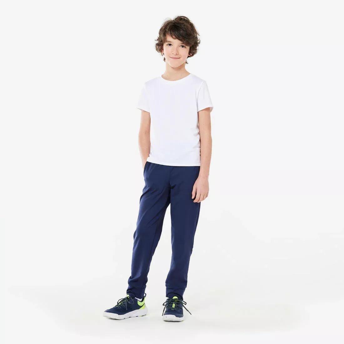 Kids Unisex Warm Breathable Jogging Bottoms, Blue, No Color, large image number 1