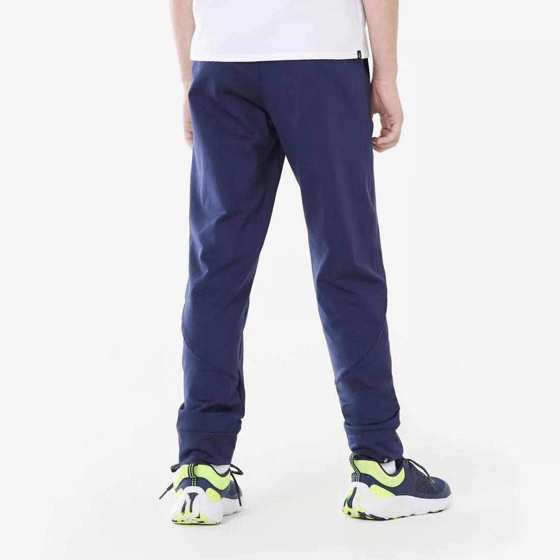 NAVY BLUE Kids' Warm Breathable Jogging Bottoms, No Color, large image number 3